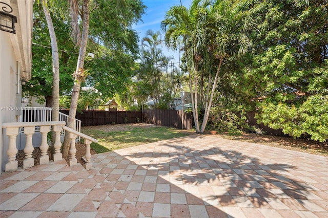 view of patio / terrace featuring a fenced backyard