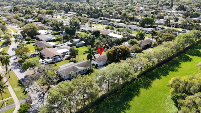 aerial view featuring a residential view