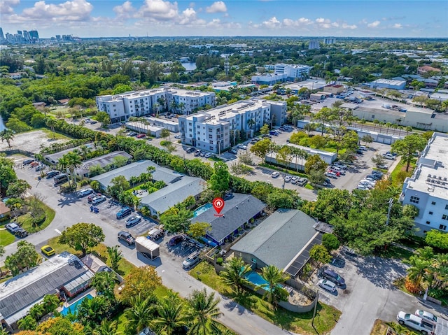 2217 NE 14th Ave, Wilton Manors, FL 33305 - birds eye view of property featuring a city view