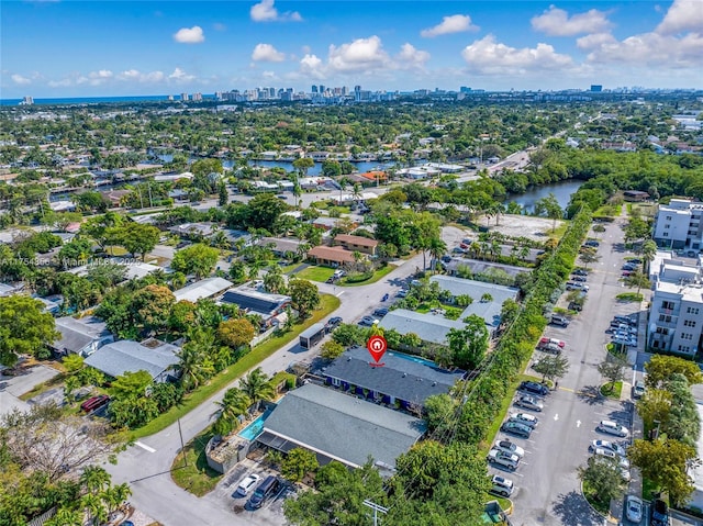 2217 NE 14th Ave, Wilton Manors, FL 33305 - birds eye view of property featuring a view of city and a water view