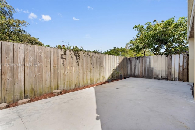 view of patio / terrace featuring a fenced backyard