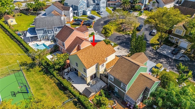 bird's eye view featuring a residential view