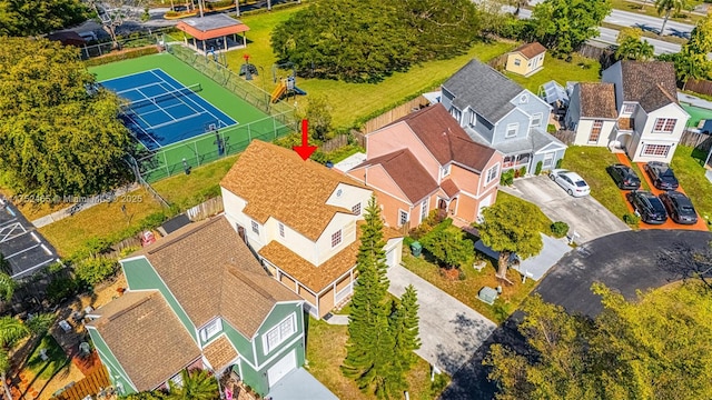 aerial view featuring a residential view