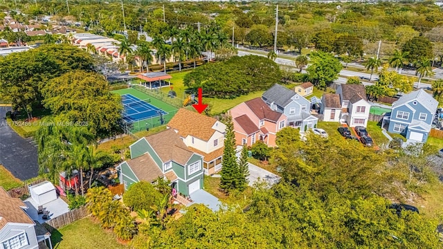 bird's eye view featuring a residential view