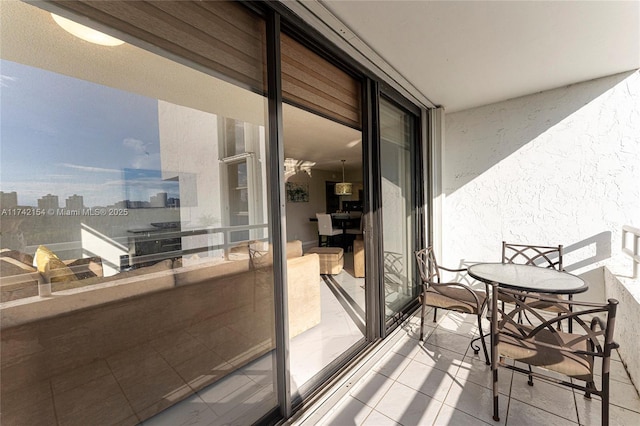 balcony featuring a view of city