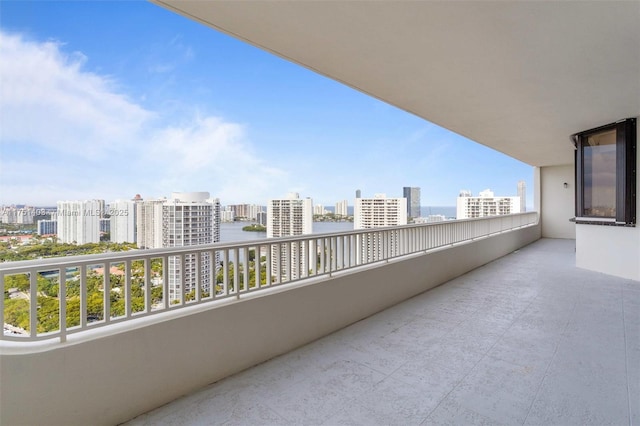 balcony with a city view