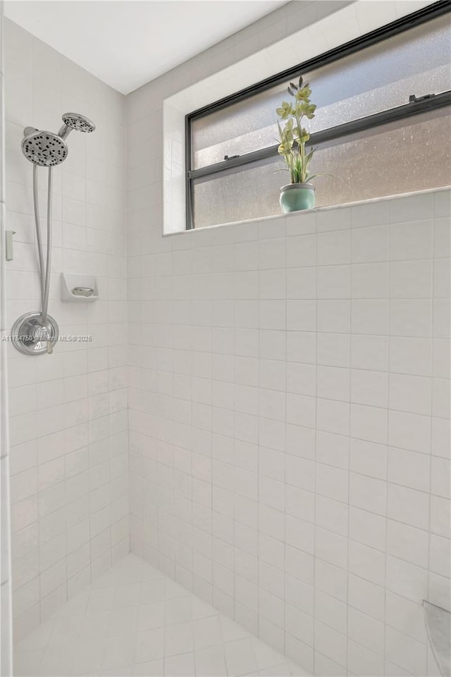 full bathroom with a tile shower