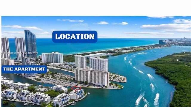 430 Poinciana Dr Unit 1710, Sunny Isles Beach, FL 33160 - aerial view with a water view and a city view