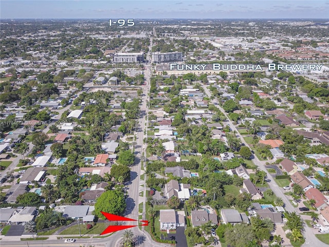 bird's eye view featuring a residential view