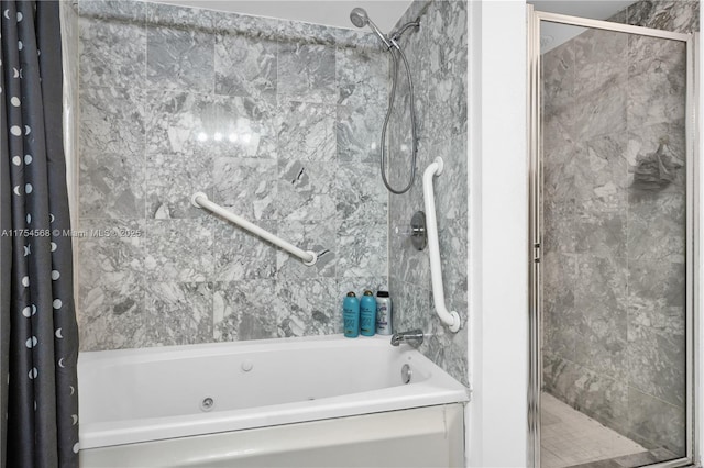 bathroom featuring enclosed tub / shower combo