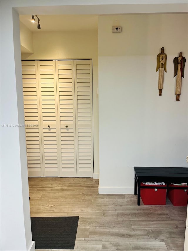 415 SE 11th Ter Unit 205, Dania Beach, FL 33004 - interior space with baseboards, wood finished floors, and a closet
