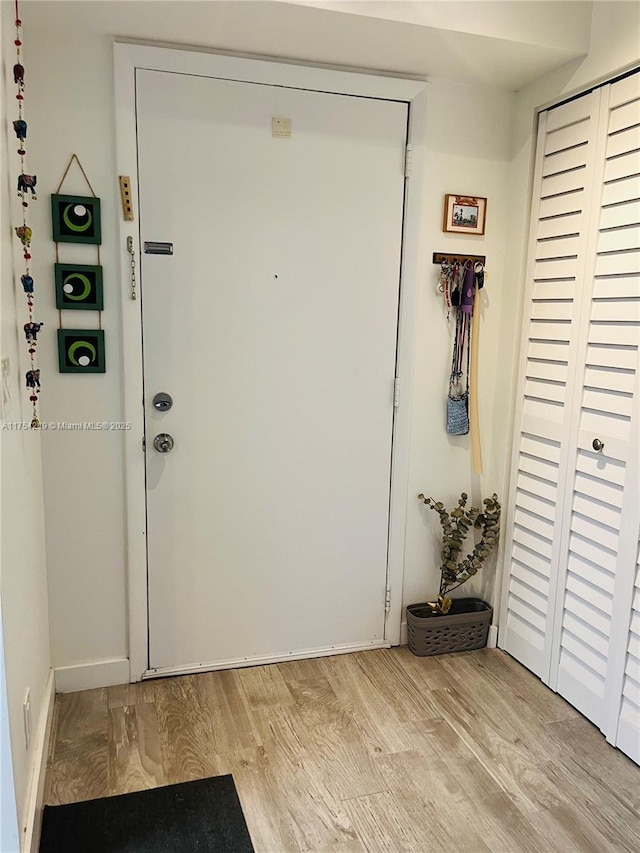 415 SE 11th Ter Unit 205, Dania Beach, FL 33004 - entryway with light wood-style flooring