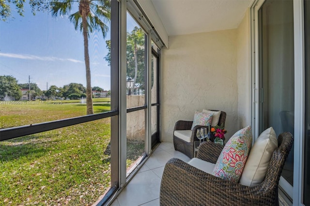 view of sunroom