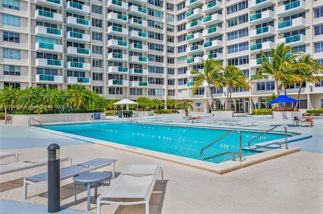 pool featuring a patio