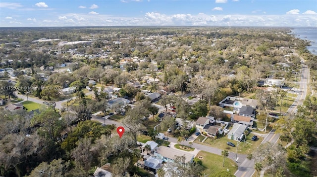 aerial view with a residential view