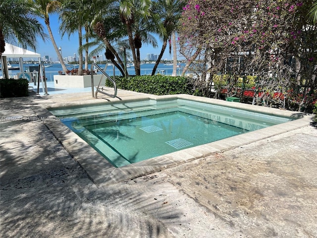 view of pool featuring a patio area