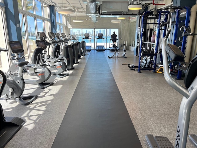 view of workout area