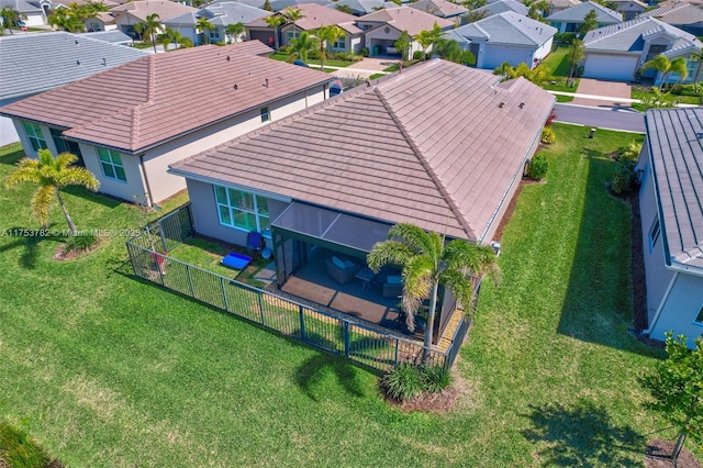 bird's eye view featuring a residential view