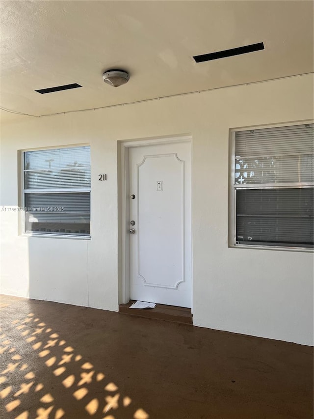 view of doorway to property