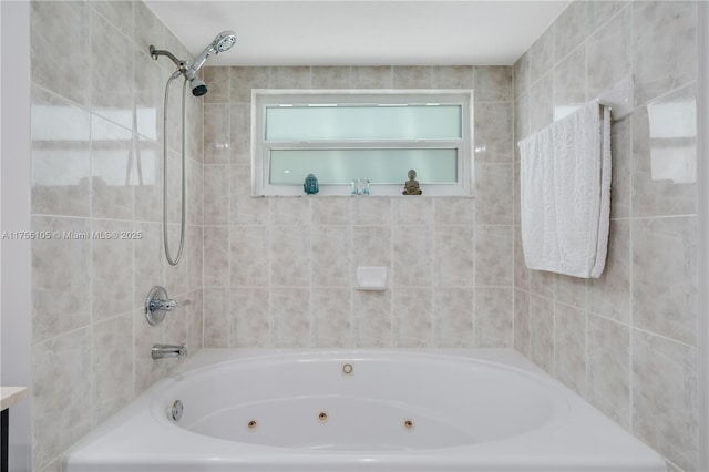 bathroom featuring a combined bath / shower with jetted tub