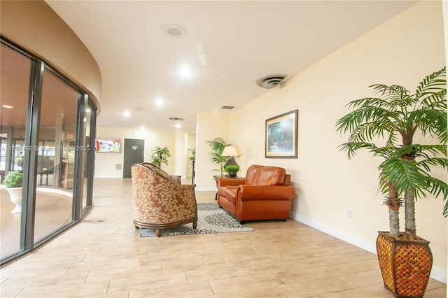 lobby with visible vents