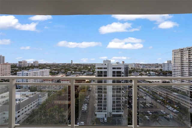 balcony with a city view