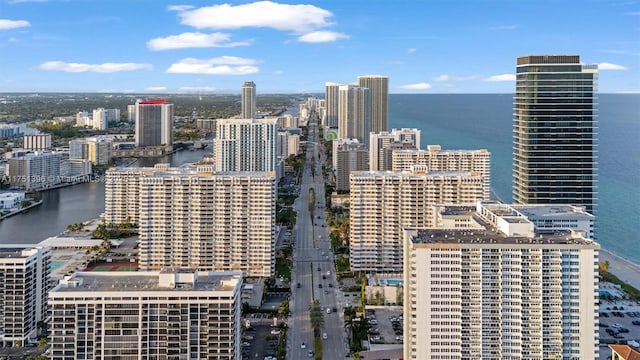 property's view of city with a water view