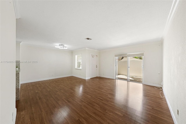 12611 SW 54th Ct Unit 12611, Miramar, FL 33027 - empty room featuring ornamental molding and wood finished floors