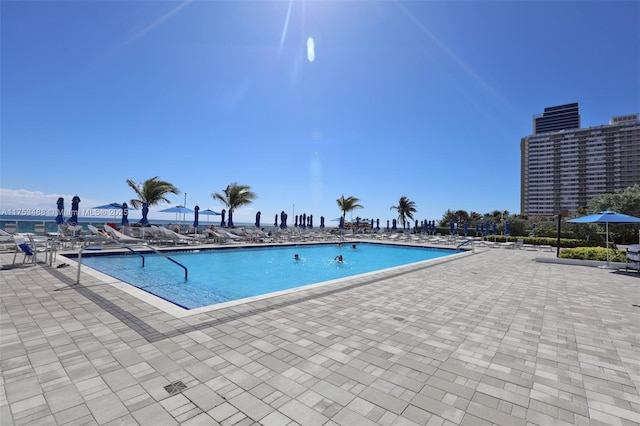 pool featuring a patio