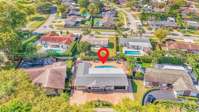 bird's eye view featuring a residential view