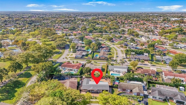 drone / aerial view featuring a residential view