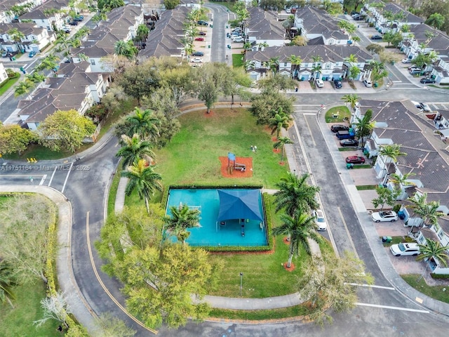 aerial view featuring a residential view