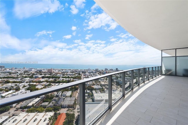 500 Alton Unit 3304, Miami Beach, FL 33139 - balcony with a water view and a view of city