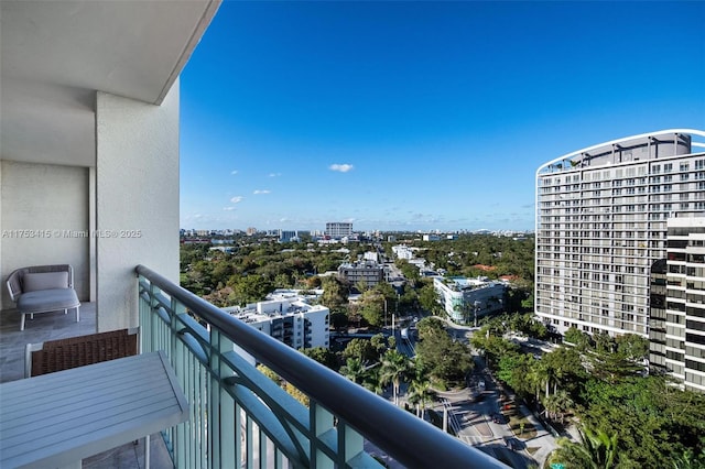 balcony with a city view