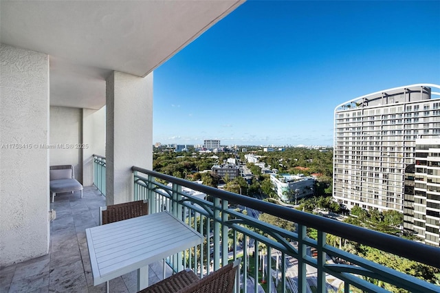 balcony with a city view