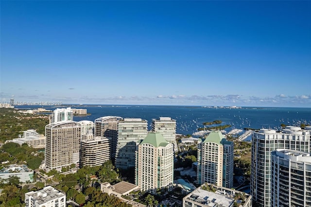 property's view of city with a water view