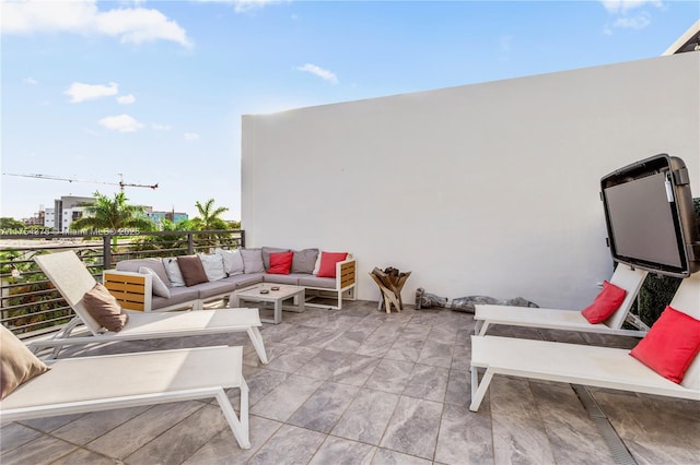 view of patio / terrace featuring an outdoor living space