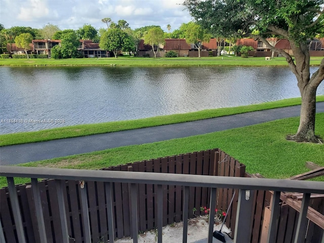 water view with fence