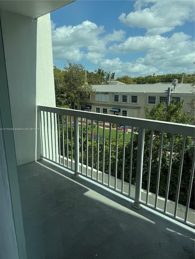 balcony featuring a residential view