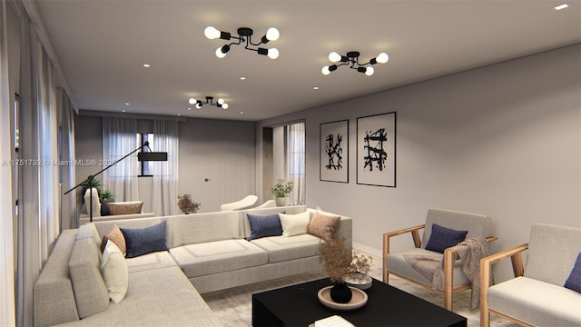 living area featuring wood finished floors