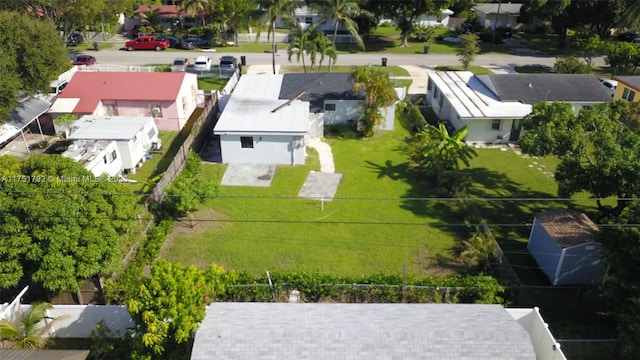 aerial view with a residential view