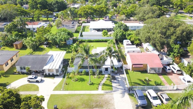 aerial view featuring a residential view