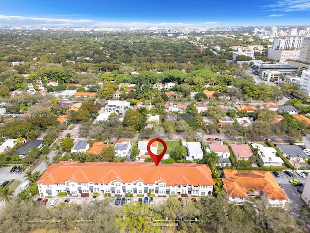 bird's eye view with a residential view