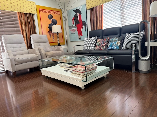 living room featuring wood finished floors