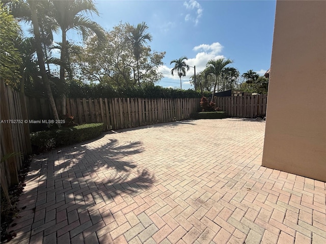 view of patio / terrace with a fenced backyard