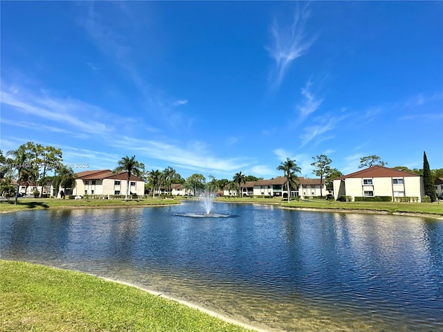 property view of water featuring a residential view