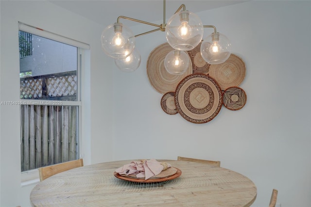 view of dining room