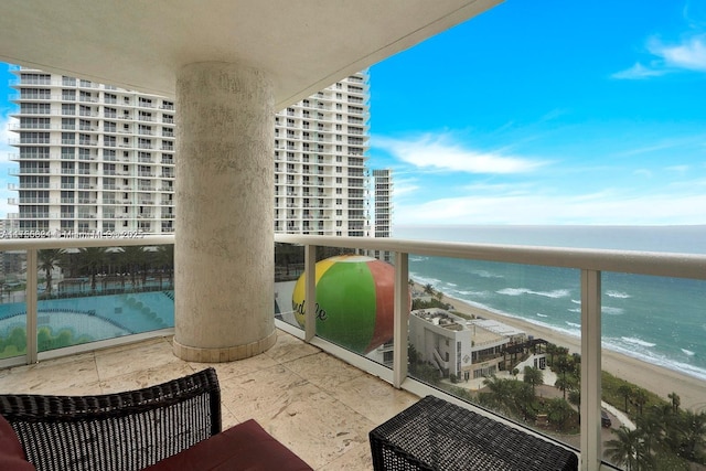 1800 S Ocean Dr Unit 1510, Hallandale Beach, FL 33009 - balcony featuring view of water and beach