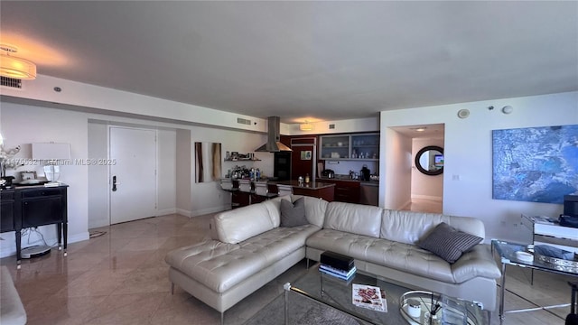 1800 S Ocean Dr Unit 1510, Hallandale Beach, FL 33009 - living area with light tile patterned floors
