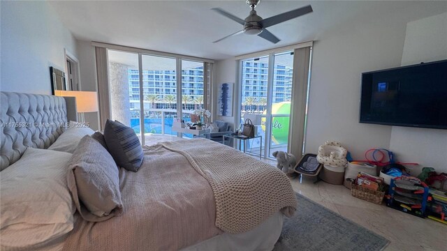 1800 S Ocean Dr Unit 1510, Hallandale Beach, FL 33009 - workout area with a high ceiling and a wall of windows